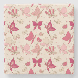 vlinderpatroon stenen onderzetter