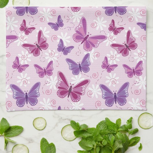 vlinderpatroon theedoek (Gevouwen)