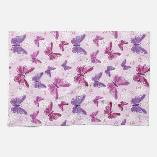 vlinderpatroon theedoek (Horizontaal)