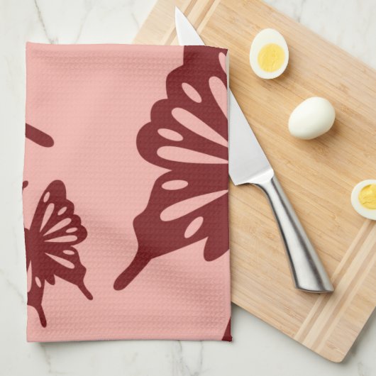 vlinderpatroon theedoek (Quarter Fold)