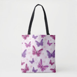 vlinderpatroon tote bag
