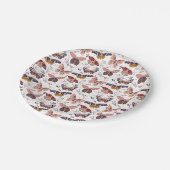 Vlinderpatroon Verjaardagspapier Borden Papieren Bordje (Gekanteld)