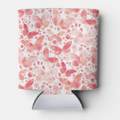 Vlinderpatroon Waterverf Coral Pink Blikjeskoeler (Voorkant)