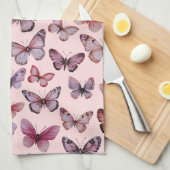 Vlinderpatroon Waterverf Elegant  cadeau Theedoek (Quarter Fold)