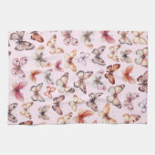 Vlinderpatroon Waterverf Elegant  cadeau Theedoek (Horizontaal)