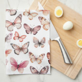 Vlinderpatroon Waterverf Elegant  cadeau Theedoek (Quarter Fold)