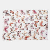 Vlinderpatroon Waterverf Elegant  cadeau Theedoek (Horizontaal)