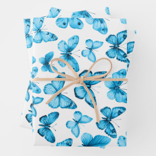 Vlinderpatroon Waterverf Elegant Mooi Cadeau Inpakpapier Vel