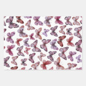 Vlinderpatroon Waterverf Elegant Mooie Cadeau Inpakpapier Vel (Voorkant)