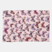 Vlinderpatroon Waterverf Elegant Mooie Cadeau Theedoek (Horizontaal)