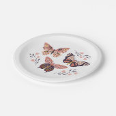 Vlinderpatroonpatroon Borden Papieren Bordje (Gekanteld)