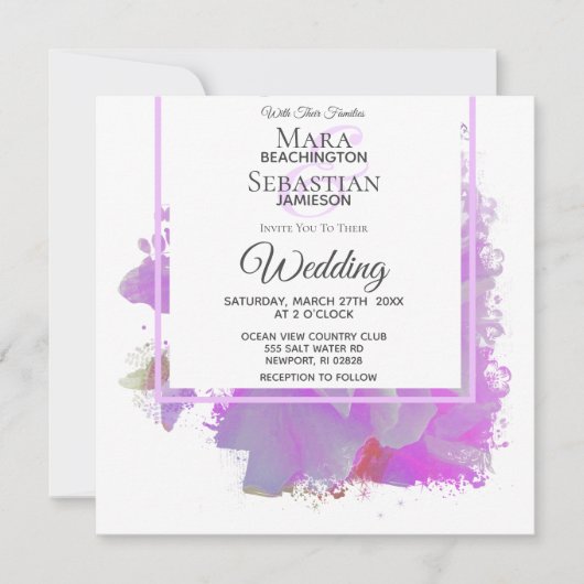 *~* Vlinderpioen schilderij Floral AR3 bruiloft Kaart (Voorkant)