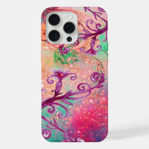 VLINDERPLANT / MAGISCHE KRULLEN IN GLITTER ROZE iPhone 15 PRO MAX CASE