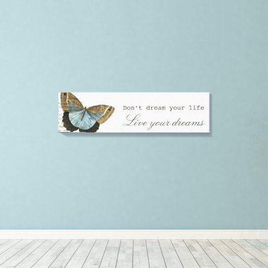  vlinderpositieve inspirerend offerte canvas afdruk (Insitu (Houten vloer))