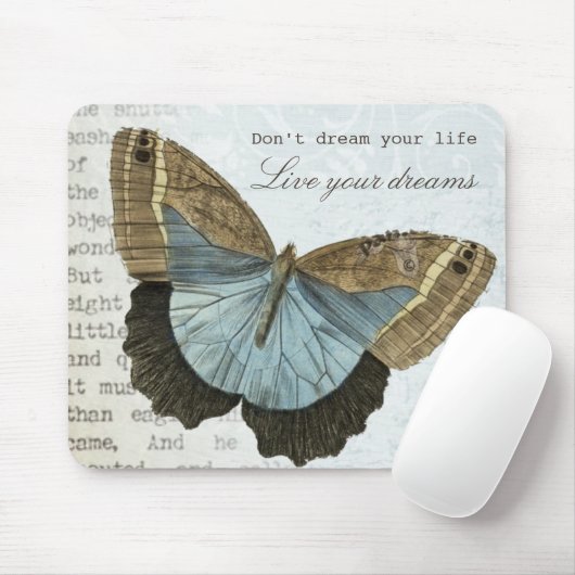  vlinderpositieve inspirerend offerte muismat (Met muis)