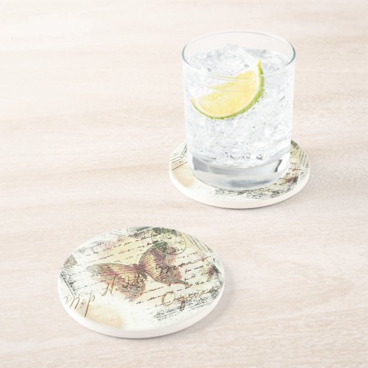  vlinderpost zandsteen onderzetter (Zijkant)