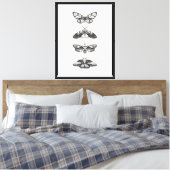 Vlinderprint  canvas afdruk (Insitu (Slaapkamer))