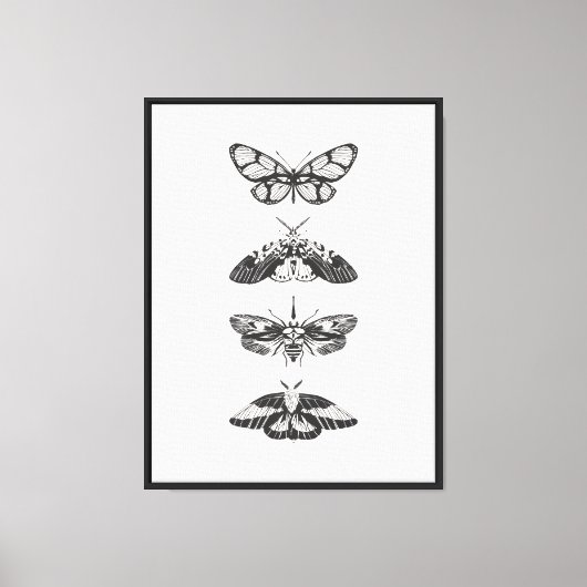 Vlinderprint  canvas afdruk (Voorkant)