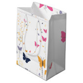  vlinderprint geschenktas medium cadeauzakje (Achterkant Gekanteld)