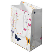  vlinderprint geschenktas medium cadeauzakje (Voorkant Gekanteld)
