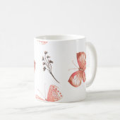 Vlinderprint koffiemok (Voorkant rechts)