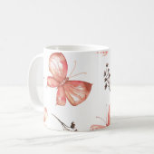 Vlinderprint koffiemok (Voorkant links)