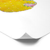 Vlinderprint met boterbloem poster (Hoek)