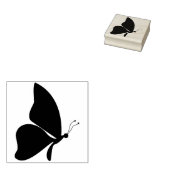 vlinderprofiel silhouette kunststempel rubberstempel (Gestempeld)