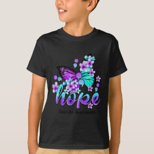 Vlinderpuntkomma cadeaus voor suïcidepreventie t-shirt