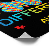 Vlinderpuzzel Het Is Ok Om Anders Te Zijn Autisme Poster (Hoek)