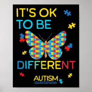 Vlinderpuzzel Het Is Ok Om Anders Te Zijn Autisme Poster