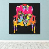 Vlinderrenstoel Canvasprint Canvas Afdruk (Insitu (Houten vloer))