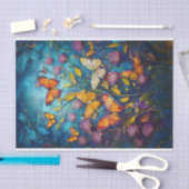 Vlinderrif, kolkende watervleugels tissuepapier (Craft)