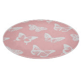 vlinderroze en wit omhulsel snijplank (Hoek)