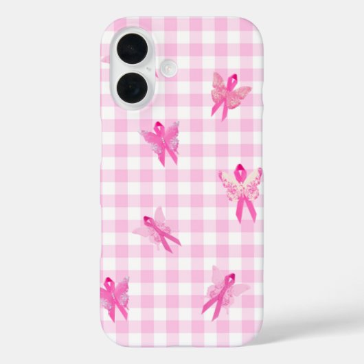 Vlinderroze linten voor overlevende borstkanker Case-Mate iPhone case (Achterkant)