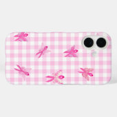 Vlinderroze linten voor overlevende borstkanker Case-Mate iPhone case (Achterkant (horizontaal))