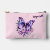 Vlinderroze paarse bloemen etui (Voorkant)