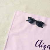 Vlinderroze paarse bloemen strandlaken (In situ)