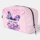 Vlinderroze paarse bloemen toilettasje (Rechterhoek)