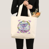 Vlinderrozen Boodschappentas Grote Tote Bag (Voorkant (product))