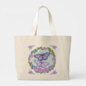 Vlinderrozen Boodschappentas Grote Tote Bag (Achterkant)