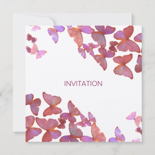 Vlinders Aangenaam Gezelschap Uitnodiging (Voorkant)