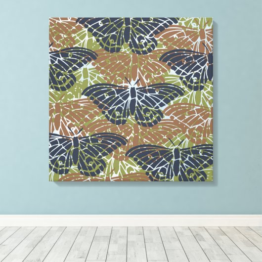 Vlinders Abstract Canvas Afdruk (Insitu (Houten vloer))