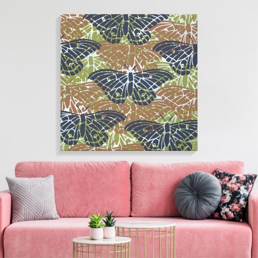 Vlinders Abstract Canvas Afdruk (Insitu (Woonkamer))