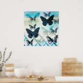 Vlinders Abstract Poster (Keuken)