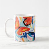 Vlinders abstract schilderij. koffiemok (Links)