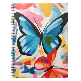 Vlinders abstract schilderij. notitieboek