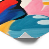 Vlinders abstract schilderij. poster (Hoek)