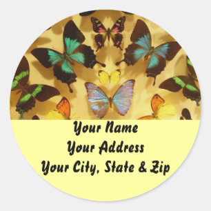 Vlinders, adres stickers