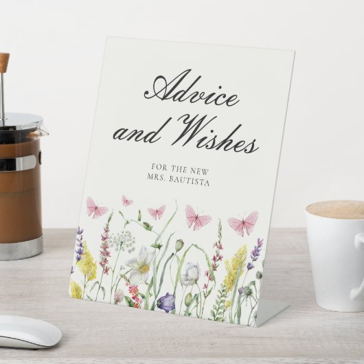 Vlinders Advies Wensen Vrijgezellenfeest Reclamebord Met Voetstuk (Insitu)